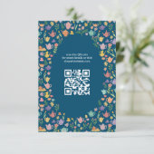 Tea Party Vrijgezellenfeest Schattigee CUSTOM QR C Informatiekaartje (Staand voorkant)