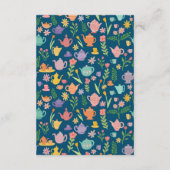 Tea Party Vrijgezellenfeest Schattigee CUSTOM QR C Informatiekaartje (Achterkant)