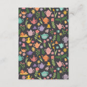 Tea Party Vrijgezellenfeest Schattigee CUSTOM QR C Informatiekaartje (Achterkant)