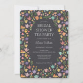 Tea Party Vrijgezellenfeest Schattigee CUSTOM QR C Kaart (Voorkant)