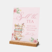 Tea Party Vrijgezellenfeest Spill de thee Advies Acryl Bord (Hoek)