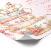 Tea Party Vrijgezellenfeest Spill de thee Advies Poster (Hoek)