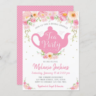 Tea Party Vrijgezellenfeest Sprinkle Invitation Kaart