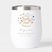 Tea Party Vrijgezellenfeest Stemless wijndroogtrom (Achterkant)