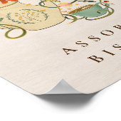  Tea Party Vrijgezellenfeest Voedsel teken Poster (Hoek)