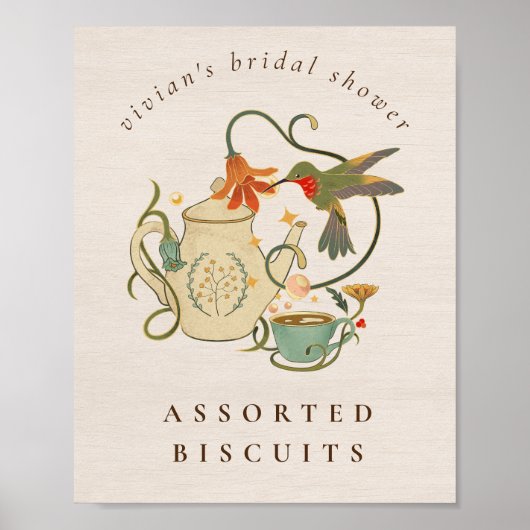  Tea Party Vrijgezellenfeest Voedsel teken Poster (Voorkant)