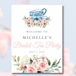 Tea Party Vrijgezellenfeest Welkomstteken Poster