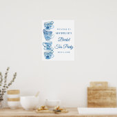Tea Party Vrijgezellenfeest Welkomstteken Poster (Keuken)