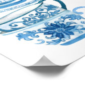 Tea Party Vrijgezellenfeest Welkomstteken Poster (Hoek)