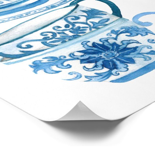 Tea Party Vrijgezellenfeest Welkomstteken Poster (Hoek)