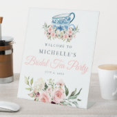 Tea Party Vrijgezellenfeest Welkomstteken Reclamebord Met Voetstuk (Insitu)