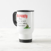 Tea Party, waarom? Reisbeker (Voorkant links)