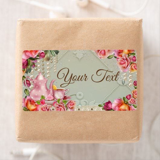 Tea Party Water Flesjes Etiketten (Insitu)