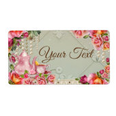 Tea Party Water Flesjes Etiketten (Voorkant)