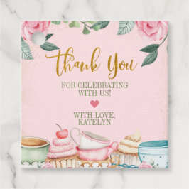 Tea Party Waterverf Bloemen Party Favor Labels