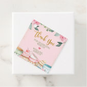 Tea Party Waterverf Bloemen Party Favor Labels (In situ)