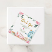 Tea Party Waterverf Bloemenfeest Bedankjes Labels (In situ)