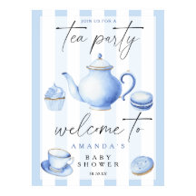 Tea Party Welkom jongen baby shower feest