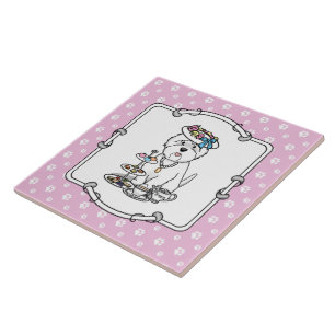 Tea Party Westie Dog West Highland White Terrier Tegeltje