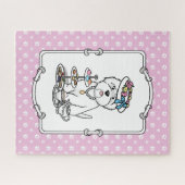 Tea Party Westie - West Highland White Terrier Legpuzzel (Horizontaal)