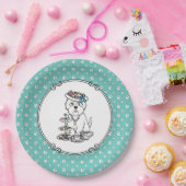 Tea Party Westie - West Highland White Terrier Papieren Bordje (Feest)