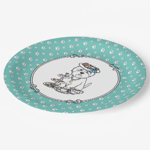 Tea Party Westie - West Highland White Terrier Papieren Bordje
