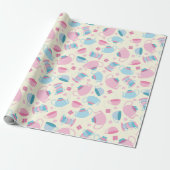 Tea Party wrapping paper Cadeaupapier (Uitgerold)