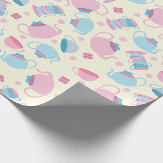 Tea Party wrapping paper Cadeaupapier (Hoek)