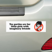 Tea party's zijn voor kleine meisjes met denkbeeld bumpersticker (Op auto)