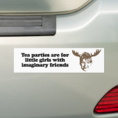 Tea party's zijn voor kleine meisjes met denkbeeld bumpersticker (Op auto)