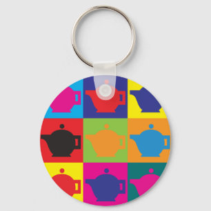 Tea Pop Art Sleutelhanger