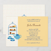 Tea Pot and Pastries Bridal Shower Invitation Kaart (Voorkant / Achterkant)
