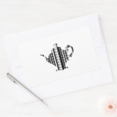 TEA POT BAR CODE Teapot Barcode Patroonontwerp Rechthoekige Sticker (Envelop)