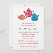 Tea Pot Bridal Shower Invitation Kaart (Voorkant)