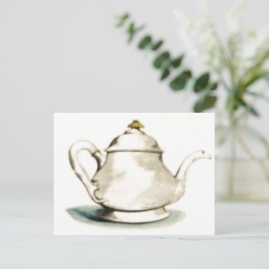 Tea Pot Briefkaart (Staand voorkant)