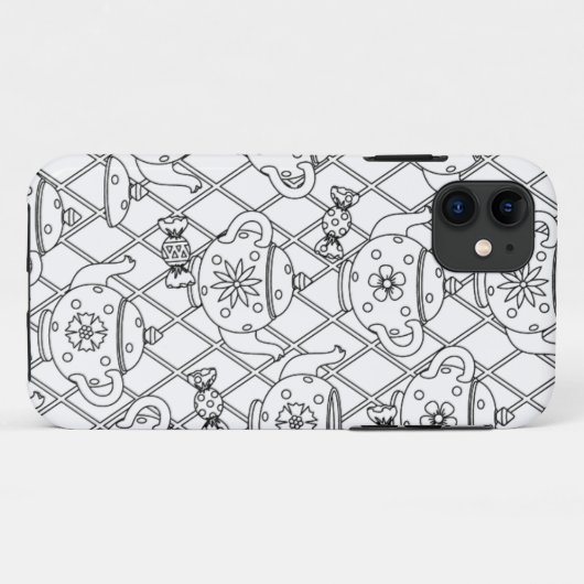Tea Pot Doodle Case-Mate iPhone Case (Achterkant (horizontaal))