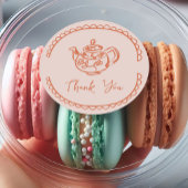 Tea Pot Doodle Dank u voor uw gunst Ronde Sticker