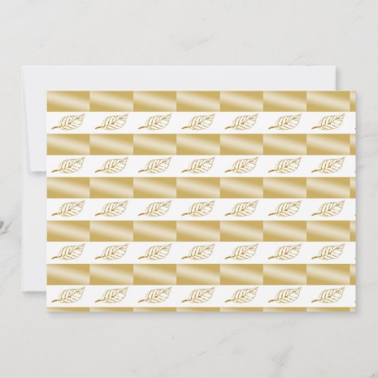 Tea Pot & Gold Chestnut Leaves Notitiekaartje (Achterkant)