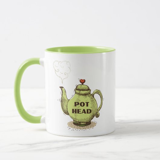 Tea Pot Head Funny Tea Mok (Links)
