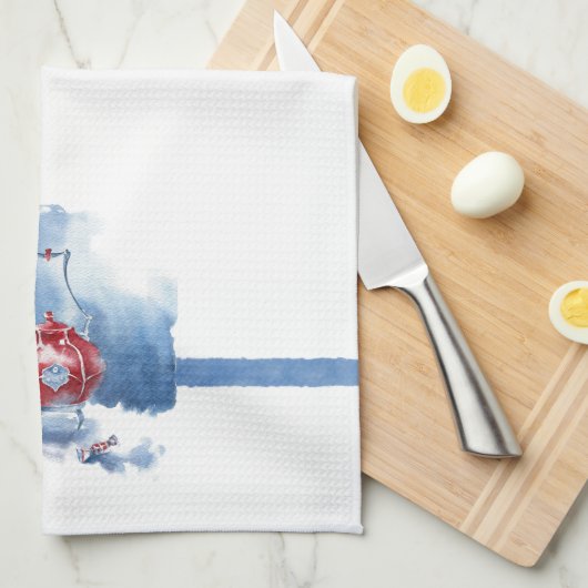 Tea Pot Kitchen Towel Theedoek (Quarter Fold)