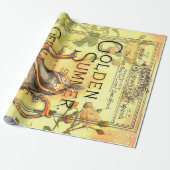 Tea Pot Roos Garden Ephemera ontkoppeling Cadeaupapier (Uitgerold)