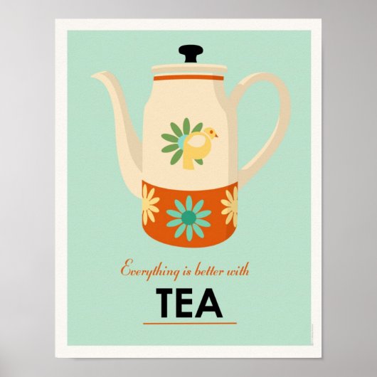 Tea Pot uit de middeleeuwen Poster (Voorkant)
