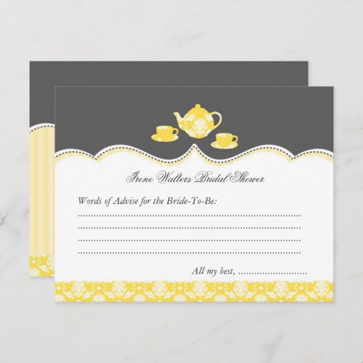 Tea Pot Vrijgezellenfeest Advise Kaart (Voorkant / Achterkant)