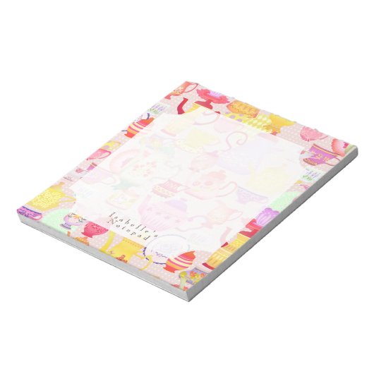 Tea Pots en Cups Notitieblok (Linkerzijde)