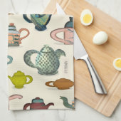 Tea potten in een  theekdoek theedoek (Quarter Fold)