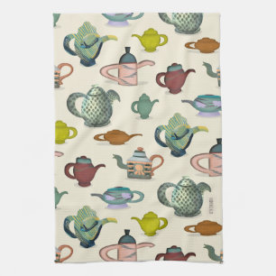 Tea potten in een theekdoek theedoek