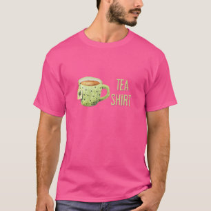 Tea Pun Cute en Fun Teacups in een grote stapel Cu T-shirt
