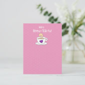 Tea Puns en Quotes Tea Party Favor Briefkaart (Staand voorkant)