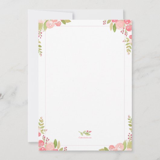 Tea Receptie Douche Uitnodiging (Achterkant)