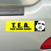 TEA - REEDS GENOEG BELASTING BUMPERSTICKER (Op auto)
